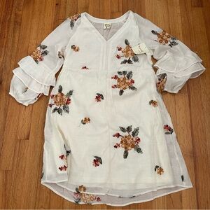 Anthropologie Fig and Flower Dress Floral Boho - Size Small (O)